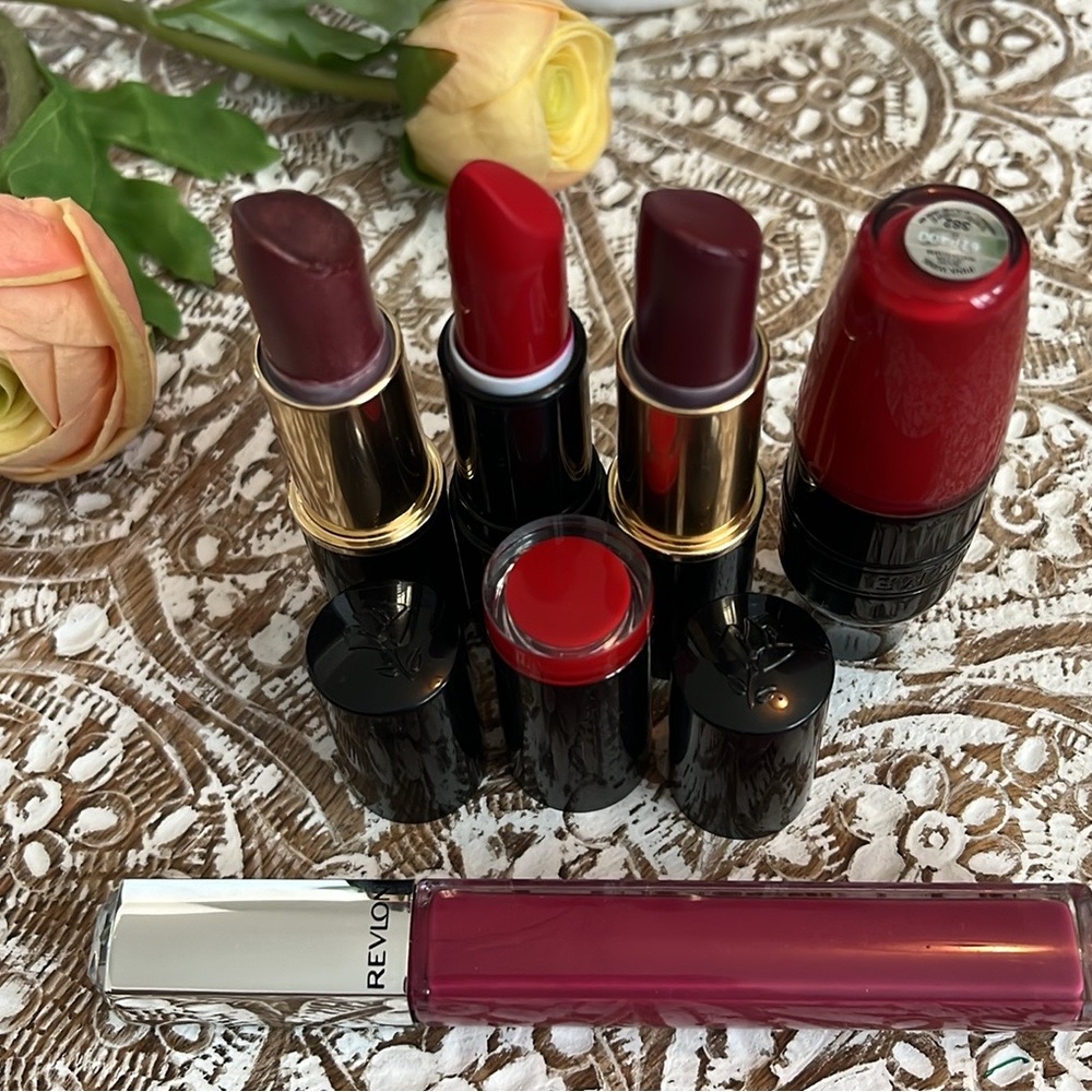 Lancome lipsticks pink nude cream gold shimmer red matte - Picture 2 of 13